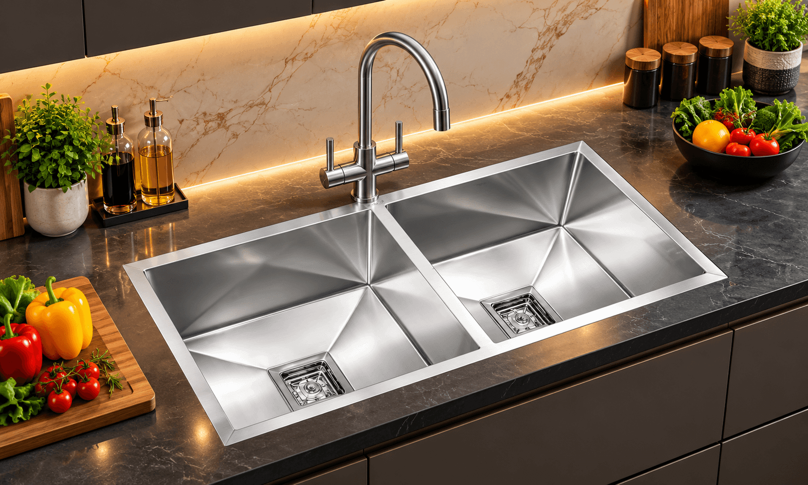 Indian Handmade Double Bowl Kitchen Sink