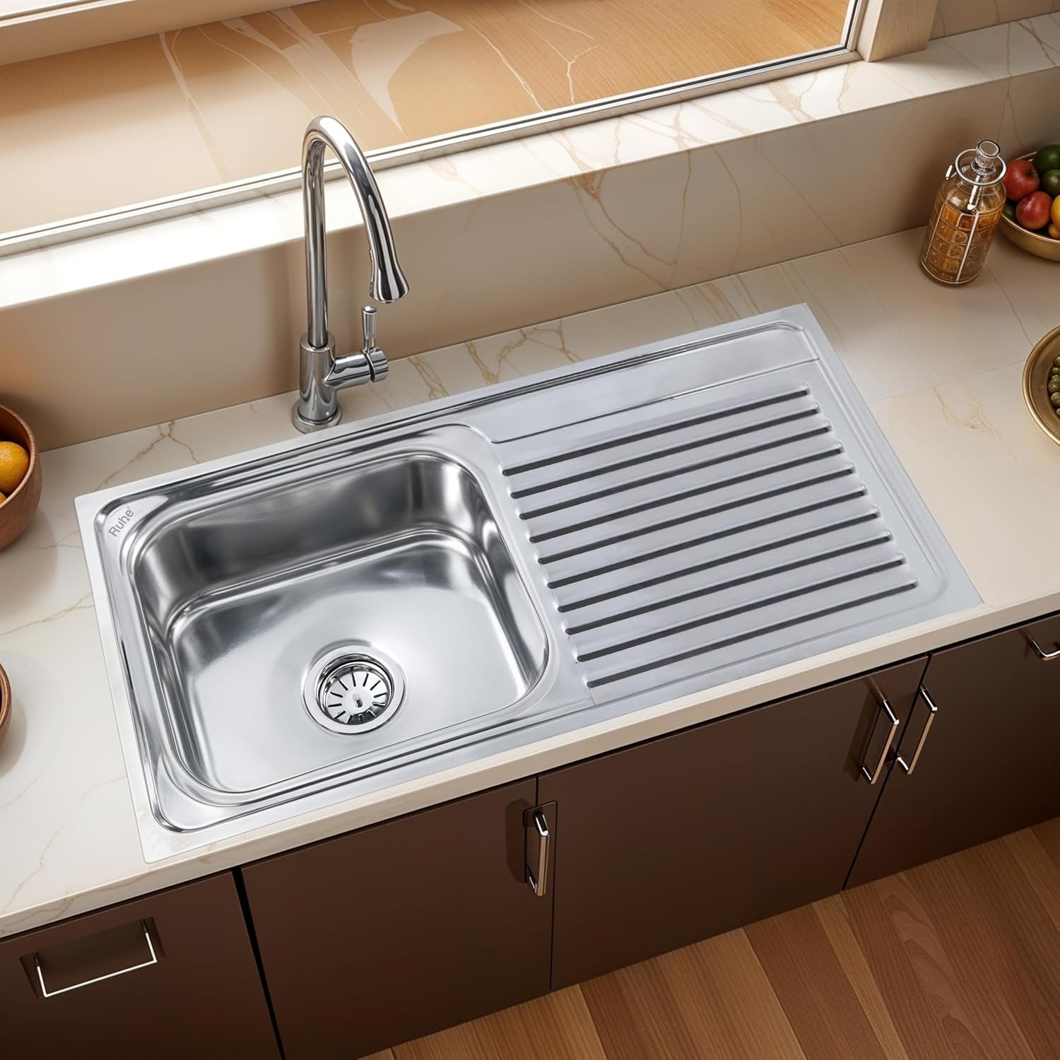 SS Drain Board Kitchen Sink